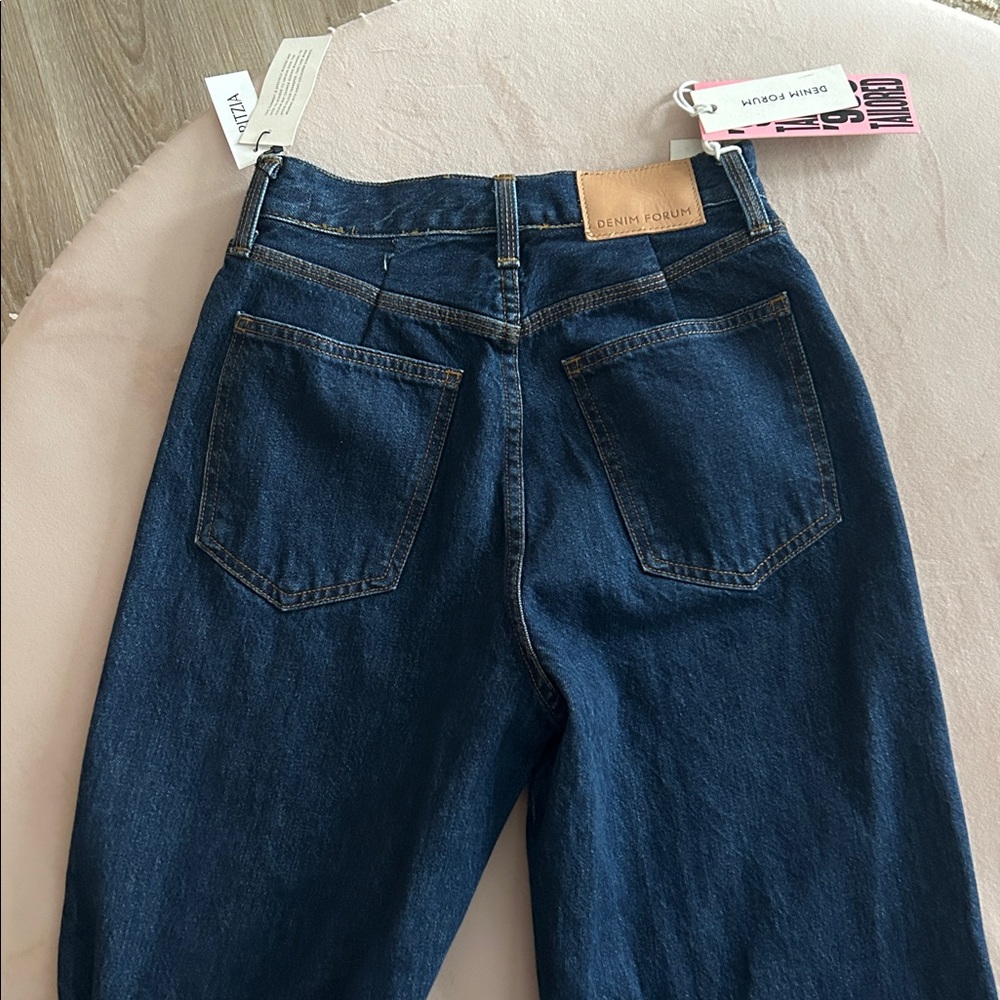 Aritzia Dark Blue Flare & Wide Leg Jeans - Picture 7 of 8